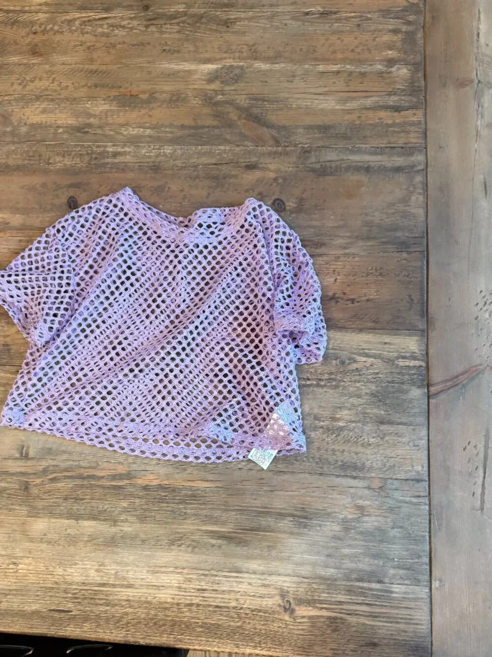 Girls Cropped fishnet top